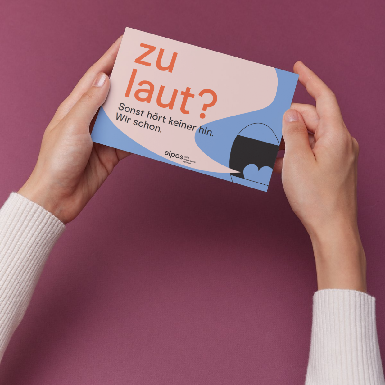 Postkarte "zu laut"