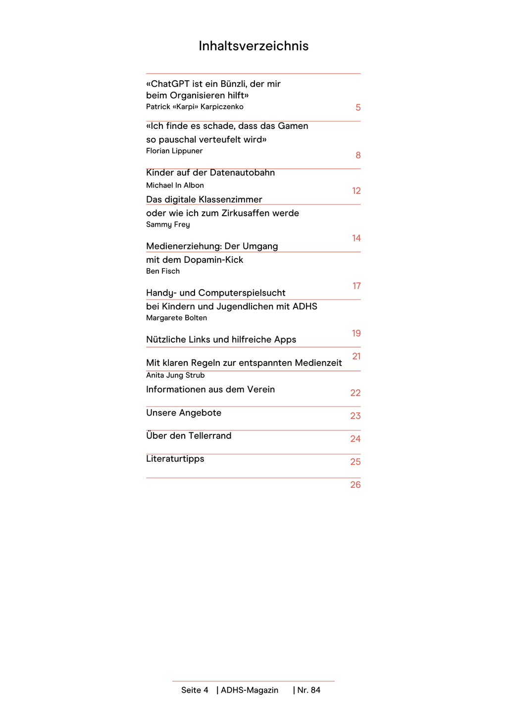 ADHS-Magazin Nr. 84 I Medien und unsere Verantwortung