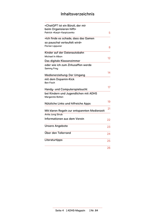 ADHS-Magazin Nr. 84 I Medien und unsere Verantwortung